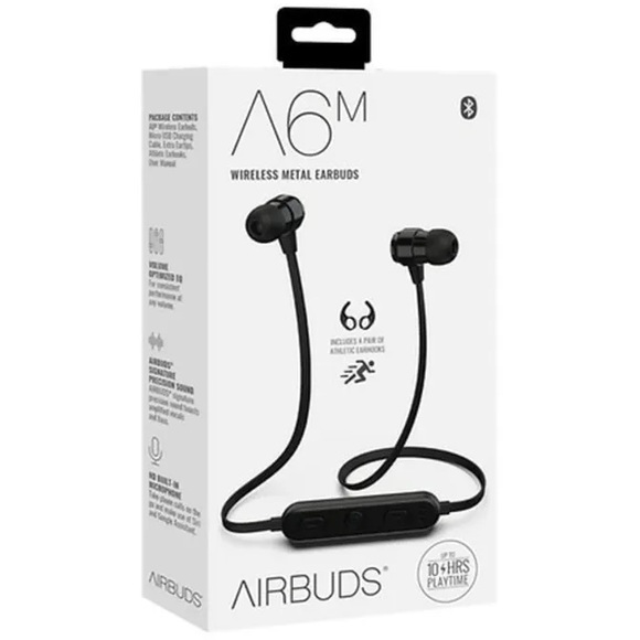 Airbuds | A6M Wireless Metal Earbuds - Picture 1 of 5
